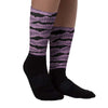 Mauve Off-Noir 2s DopeSkill Sublimated Socks Abstract Tiger Graphic