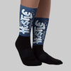 Summit White Navy 4s DopeSkill Sublimated Sock Hustle Graphic