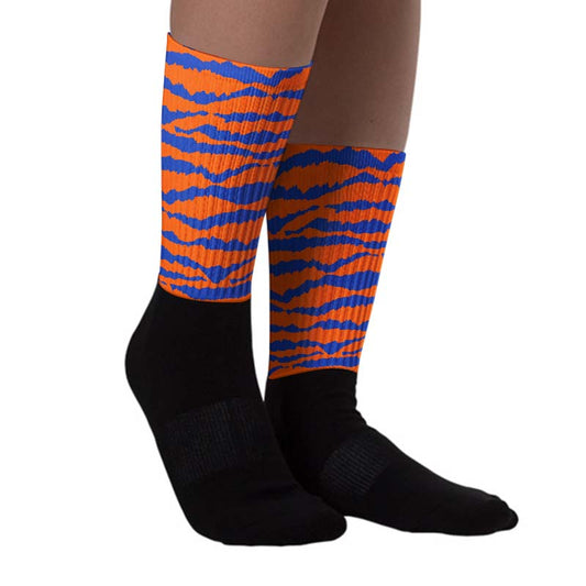 Dunk Low Futura Orange Blaze DopeSkill Sublimated Socks Abstract Tiger Graphic