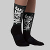Black Cat 3s DopeSkill Sublimated Sock Hustle Graphic