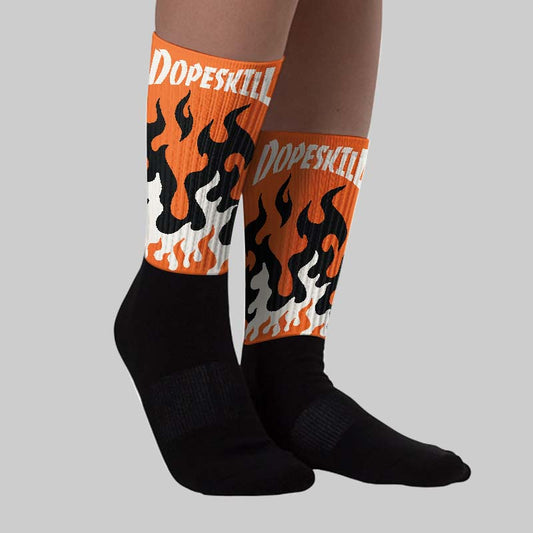 Shattered Backboard 1s DopeSkill Sublimated Sock FIRE Graphic