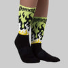 Luminous Green 5s DopeSkill Sublimated Sock FIRE Graphic