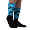 University Blue 2s DopeSkill Sublimated Socks Abstract Tiger Graphic