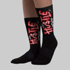 Bred Velvet 11s DopeSkill Sublimated Socks Hustle Graphic