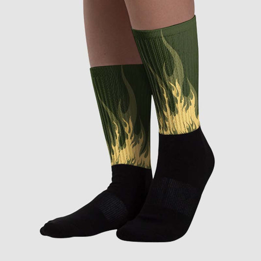 Craft Olive 4s DopeSkill Sublimated Socks FIRE Graphic