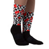 Black Cement 2s DopeSkill Sublimated Socks Mushroom Graphic