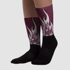 Burgundy 5s DopeSkill Sublimated Socks FIRE Graphic