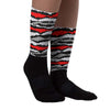 Black Cement 2s DopeSkill Sublimated Socks Abstract Tiger Graphic