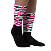 Fierce Pink 1s DopeSkill Sublimated Socks Abstract Tiger Graphic