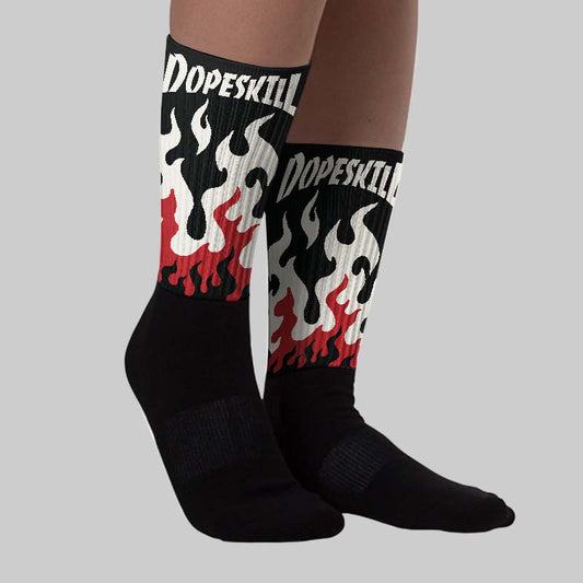 Nigel Sylvester x “Nitro” 1s DopeSkill Sublimated Sock FIRE Graphic