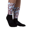 Burgundy 5s DopeSkill Sublimated Socks Mushroom Graphic