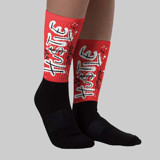 AJ 13 Chicago True Red Cherry DopeSkill Sublimated Sock Hustle Graphic