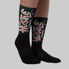 Black Cement 3s DopeSkill Sublimated Sock Hustle Graphic