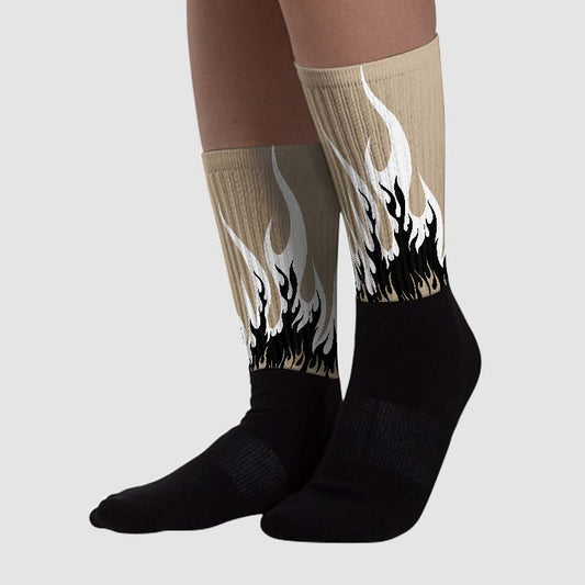 Latte 1s DopeSkill Sublimated Socks FIRE Graphic