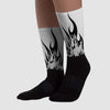 Off Noir 3s DopeSkill Sublimated Socks FIRE Graphic