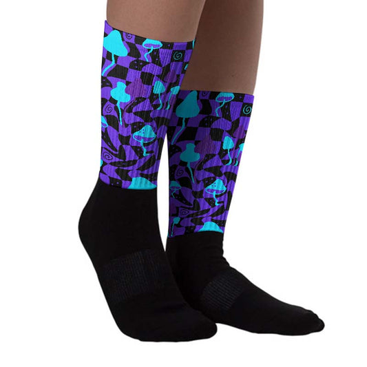 Aqua 6s DopeSkill Sublimated Socks Mushroom Graphic