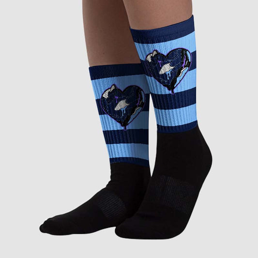 Georgetown 5s DopeSkill Sublimated Socks Horizontal Stripes Graphic