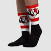 Black Toe 1s DopeSkill Sublimated Socks Horizontal Stripes Graphic