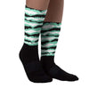 Green Glow 1s DopeSkill Sublimated Socks Abstract Tiger Graphic