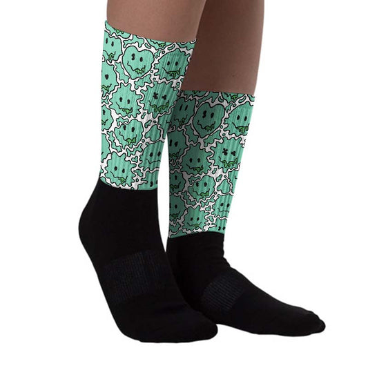 Green Glow 1s DopeSkill Sublimated Socks Slime Graphic