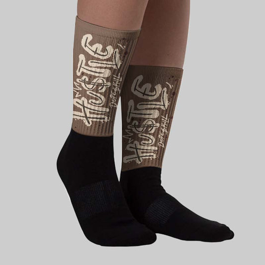 A Ma Maniere x Dark Mocha 4s DopeSkill Sublimated Sock Hustle Graphic