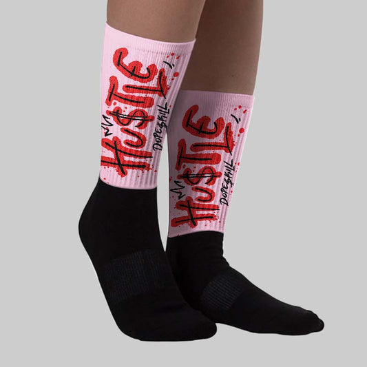 Arctic Pink 5s DopeSkill Sublimated Sock Hustle Graphic