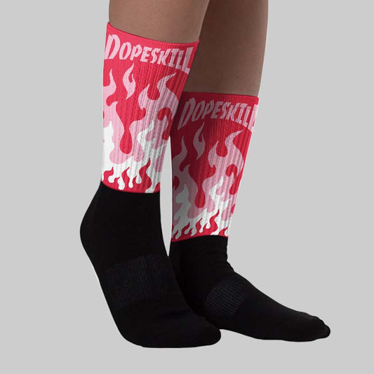 Dunk Valentine's Day DopeSkill Sublimated Sock FIRE Graphic