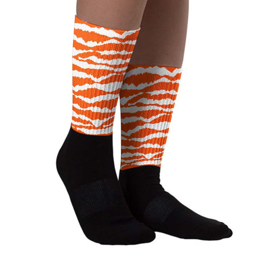 Orange Milk DopeSkill Sublimated Socks Abstract Tiger Graphic