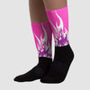 Hyper Violet 4s DopeSkill Sublimated Socks FIRE Graphic