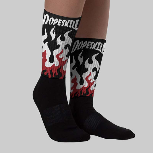 Black Toe 14s DopeSkill Sublimated Sock FIRE Graphic