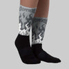 Wolf Grey 5s DopeSkill Sublimated Sock FIRE Graphic
