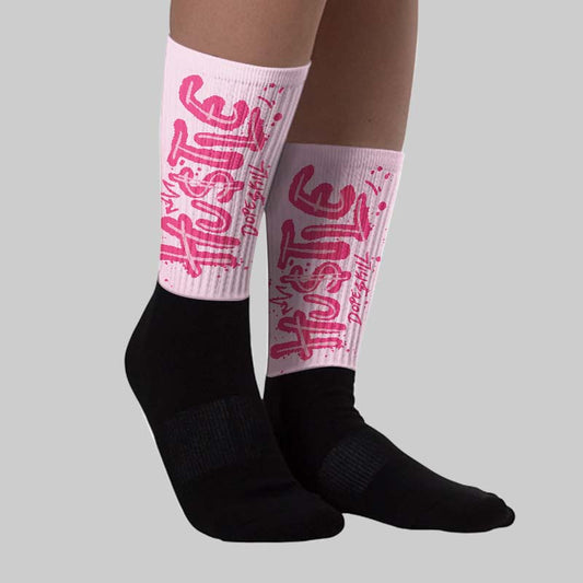 Iced Carmine 4s DopeSkill Sublimated Socks Hustle Graphic