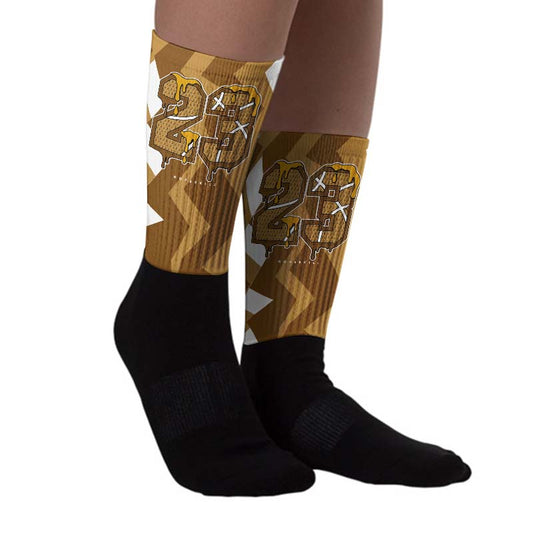 Wheat 13s DopeSkill Sublimated Socks ZicZac Graphic