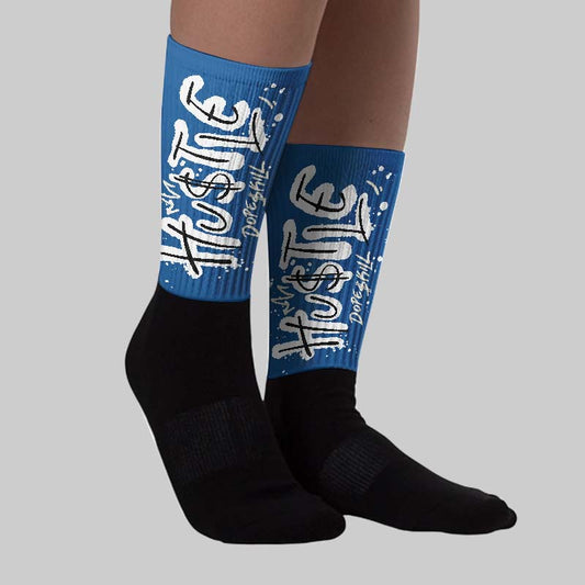 Storm Blue 1s 2025 DopeSkill Sublimated Sock Hustle Graphic