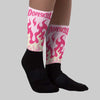 Iced Carmine 4s DopeSkill Sublimated Socks FIRE Graphic