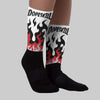 Black Metallic Reimagined 5s DopeSkill Sublimated Sock FIRE Graphic