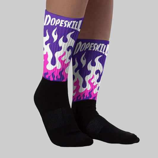 PURPLE Collection DopeSkill Sublimated Socks FIRE Graphic