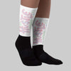 Medium Soft Pink 4s DopeSkill Sublimated Sock Hustle Graphic