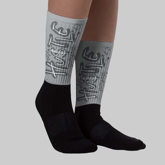 Wolf Grey 5s DopeSkill Sublimated Sock Hustle Graphic