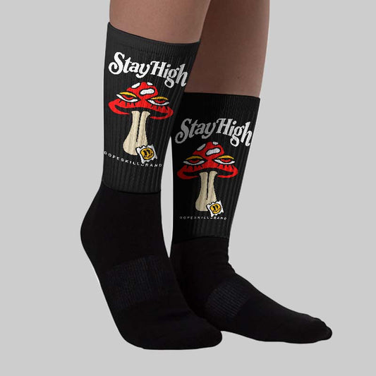 Black and White Collection DopeSkill Sublimated Socks Stay High Graphic