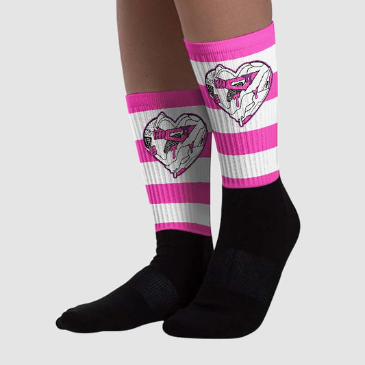 Hyper Violet 4s DopeSkill Sublimated Socks Horizontal Stripes Graphic