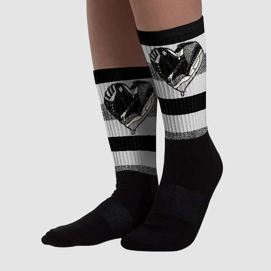 Off Noir 3s DopeSkill Sublimated Socks Horizontal Stripes Graphic