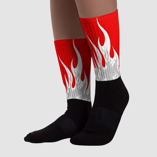 Cherry 12s DopeSkill Sublimated Socks FIRE Graphic