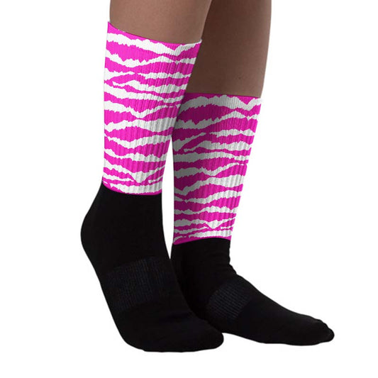 Dunk Low Active Fuchsia DopeSkill Sublimated Socks Abstract Tiger Graphic