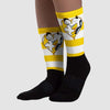 Yellow Ochre 6s DopeSkill Sublimated Socks Horizontal Stripes Graphic