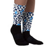 Midnight Navy 3s DopeSkill Sublimated Socks Mushroom Graphic