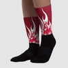 85 Metallic Burgundy 1s DopeSkill Sublimated Socks FIRE Graphic