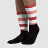 Dune Red 13s DopeSkill Sublimated Socks Horizontal Stripes Graphic