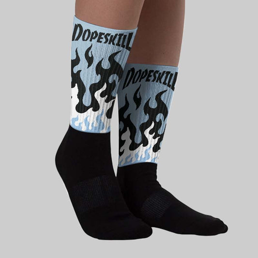 Blue Suede 40s DopeSkill Sublimated Sock FIRE Graphic