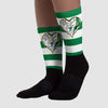 Lucky Green 5s DopeSkill Sublimated Socks Horizontal Stripes Graphic